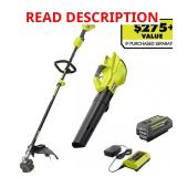 RYOBI 40V Cordless Trimmer & Blower Combo *NO BAT