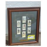 Framed Vintage Golf Cigarette Cards