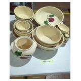 Ceramic Kitchenware Set with Fruit Motif