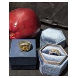Two Mixed Metal Rings in Presentation Boxes
