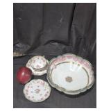 Haviland Limoges Porcelain Bowl and Teacup Set