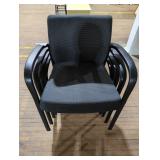 Set of Four Stackable Office Chairs