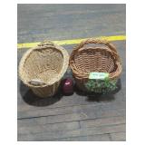Pair of Wicker Baskets with Handles