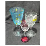 Assorted Decorative Wine Glasses Set