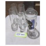 Set of Mixed Glassware with Elvis glass cup