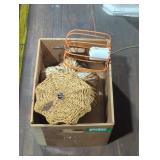 Autumn Decorative Basket and Wire Lantern Set