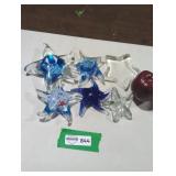 Collection of Glass Starfish Paperweights