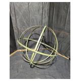 Large Metal Armillary Sphere Sculpture