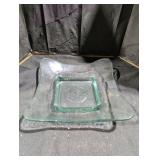 Square Clear Glass Platter