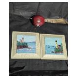 Pair of Lighthouse Scene Framed Prints