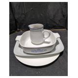 Ceramic Pitcher and Dish Set