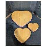 Longaberger Heart-Shaped Basket Trio