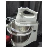 Electric Hand Mixer with Rotating Stand Bowl