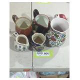 Assorted Decorative Ceramic Pitchers