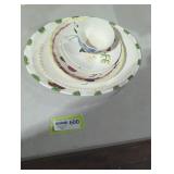 Decorative Floral Ceramic Dish Set