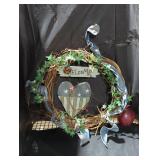 Rustic Welcome Wreath with Heart Design