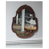 Vintage Ornate Wooden Wall Mirror