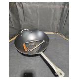 Wok and Meat Saw Set with Metal Handles