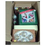 Collection of Assorted Glass Christmas Ornaments