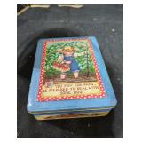 Tin Box with Farmer Illustration
