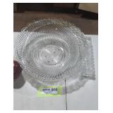 Glass Bowl and Dish Set with Decorative Vase