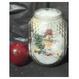 Festive Snow Globe-Inspired Decorative Jar