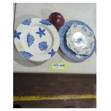 Set of Blue and White Decorative Plates