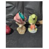 Pair of Colorful Parrot Figurines