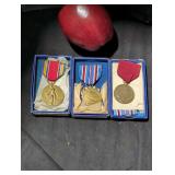 Vintage Military Medal Trio in Original Boxes