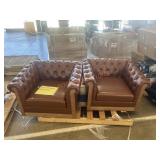 Leather lounge chairs BID x 2