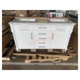 60ï¿½ Double Sink Bathroom Vanity (Damaged)