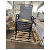 Grey/ Black Patio Chair( 6xTheBid)Located in