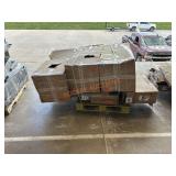 Bar stool, range hood, unopened boxes