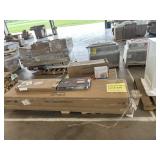 Vanity too, vinyl flooring, unopened boxes