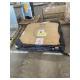 Glass Top X-Base Espresso Dining Table