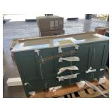 60in Vanity, Green, two basin