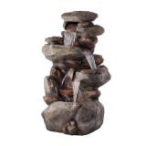 40-In Outdoor 4-Tier Rock Water Fountain, maybe m