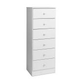 Astrid 6-Drawer White Chest