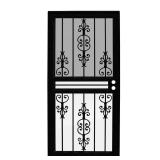 Estate Black Security Door with Insect Screen