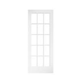 36x80 Clear Glass 15-Lite French Slab