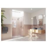 Halo 48x78 Glass Shower Door, Chrome