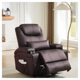 Brown Power Lift Recliner Chair with Massage