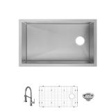 30" Undermount Stainless Sink with Accessories