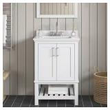 Tupelo 24 in. Single Sink White Bath Vanity