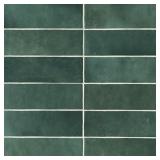 Cloe Subway Glossy Green Tile 2.5x8