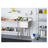 Stainless Steel Utility Sink 21.5x24x49.3 in