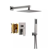 2-Spray 10" Wall Mount Dual Shower Heads)