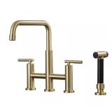 Bridge Kitchen Faucet, Brushed Gold