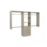 Rustic Grey Wood Closet System 60x96 in