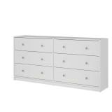 Portland 6-Drawer Dresser in White
